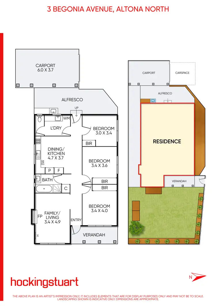 Floorplan of Homely house listing, 1/3 Begonia Avenue, Altona North VIC 3025