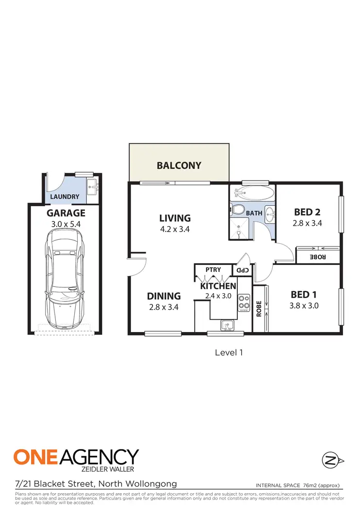 Floorplan of Homely apartment listing, 7/21 Blacket Street, North Wollongong NSW 2500