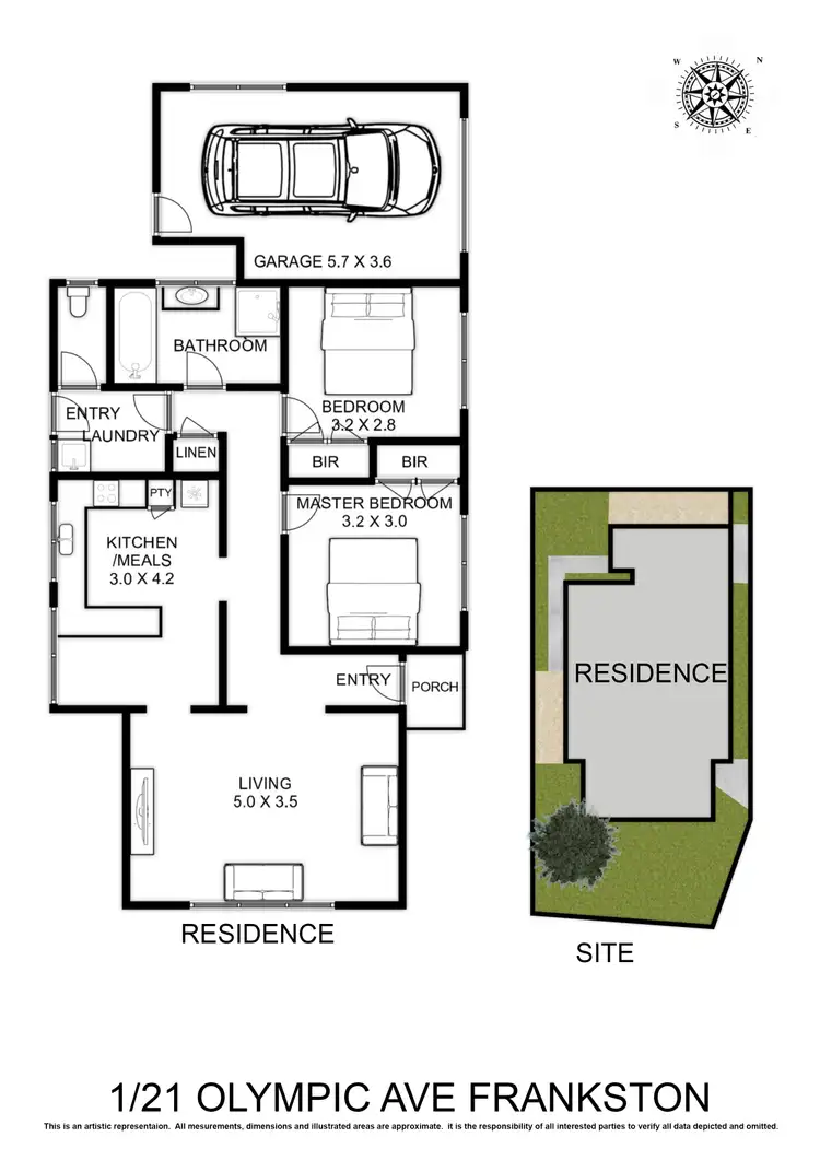 Floorplan of Homely unit listing, 1/21 Olympic Avenue, Frankston VIC 3199