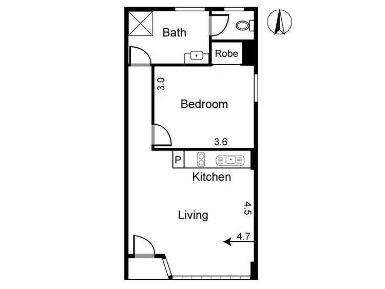 Floorplan of Homely apartment listing, 604/45 Victoria Parade, Collingwood VIC 3066