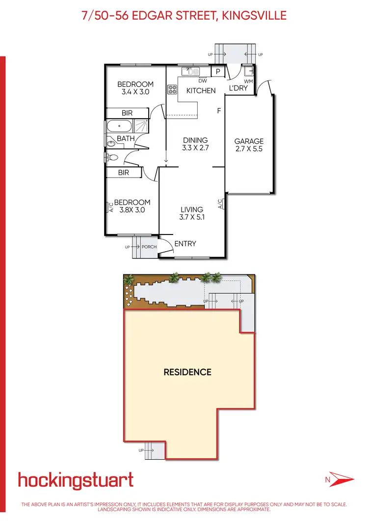 Floorplan of Homely villa listing, 7/50-56 Edgar Street, Kingsville VIC 3012