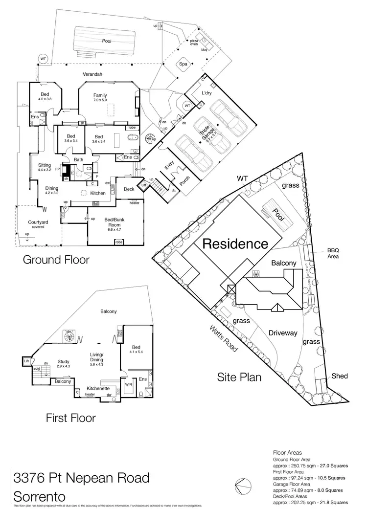 Floorplan of Homely house listing, 3376 Point Nepean Road, Sorrento VIC 3943