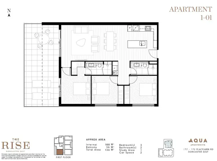 Floorplan of Homely apartment listing, 101/177-179 Blackburn Road, Doncaster East VIC 3109