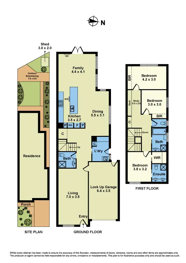 Floorplan of Homely townhouse listing, 1C Electra Street, Williamstown VIC 3016
