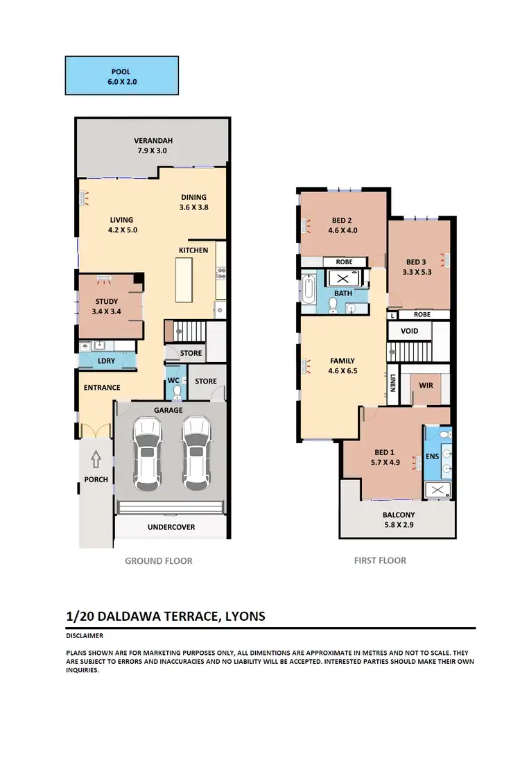 Floorplan of Homely semi-detached listing, 1/20 Daldawa Terrace, Lyons NT 810