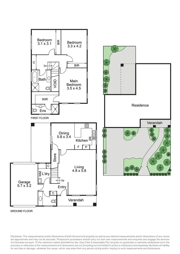 Floorplan of Homely townhouse listing, 1/12 Kooringa Road, Carnegie VIC 3163
