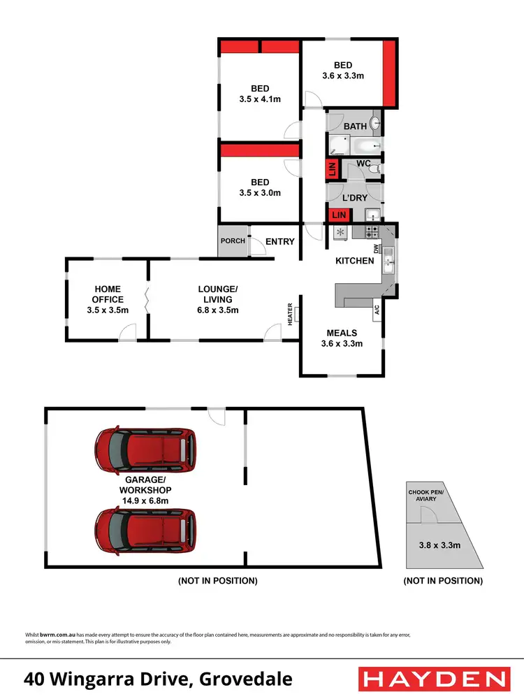 Floorplan of Homely house listing, 40 Wingarra Drive, Grovedale VIC 3216