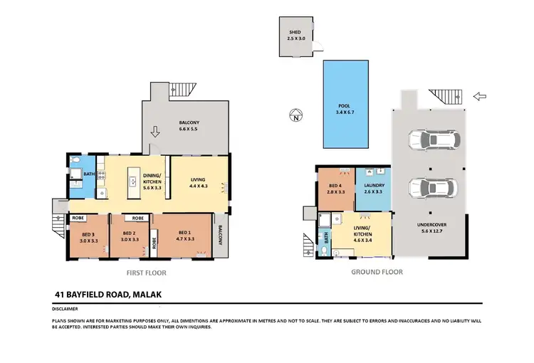 Floorplan of Homely house listing, 41 Bayfield Road, Malak NT 812