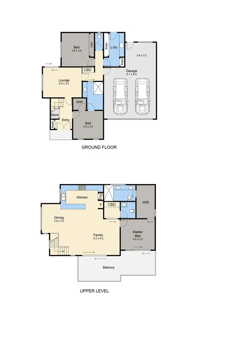 Floorplan of Homely townhouse listing, 2/45 The Avenue, Mccrae VIC 3938