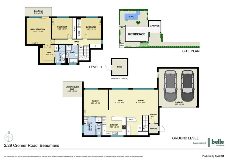 Floorplan of Homely townhouse listing, 2/29 Cromer Road, Beaumaris VIC 3193