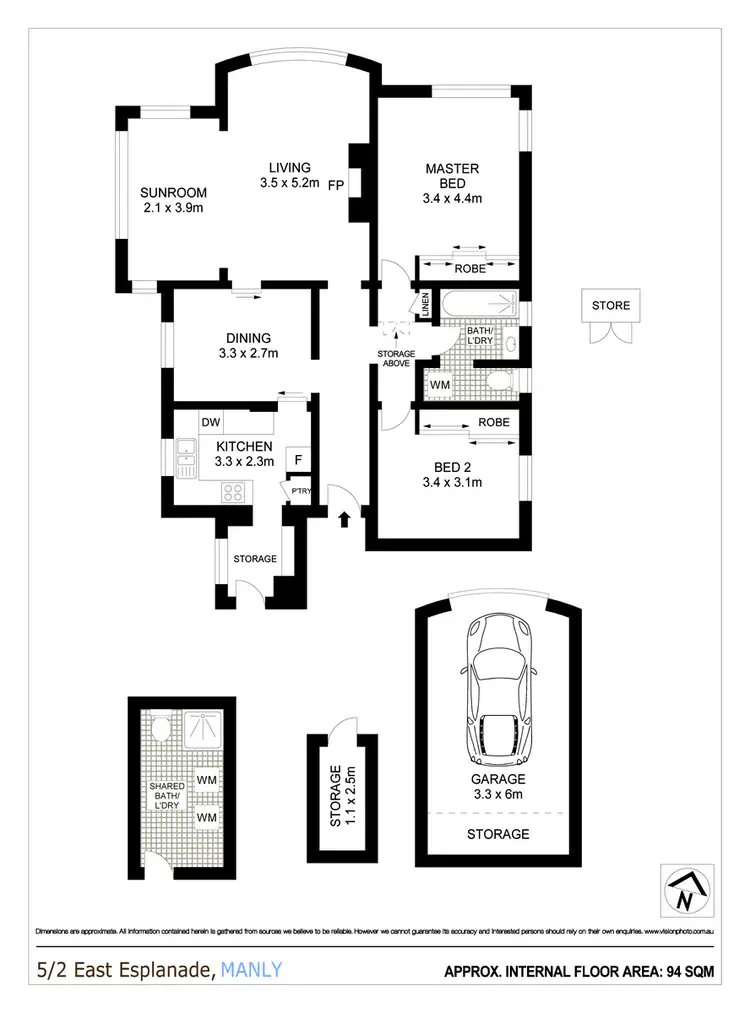Floorplan of Homely apartment listing, 5/2 East Esplanade, Manly NSW 2095