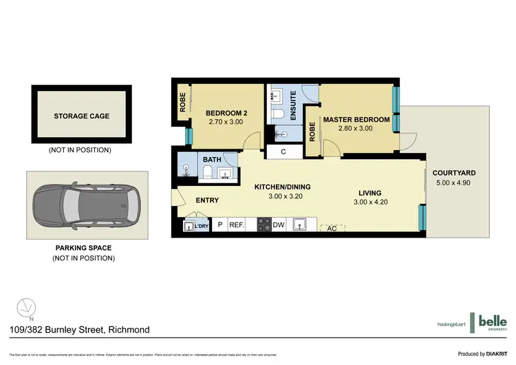 Floorplan of Homely apartment listing, 109/382 Burnley Street, Richmond VIC 3121