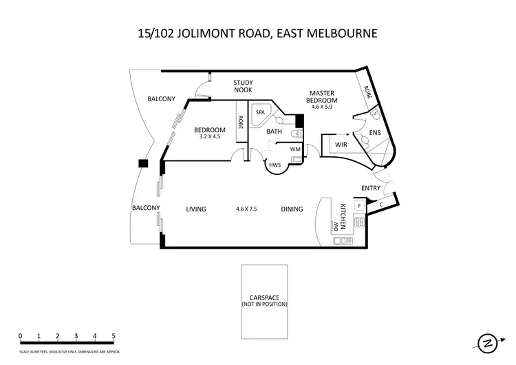 Floorplan of Homely apartment listing, 15/102 Jolimont Road, East Melbourne VIC 3002
