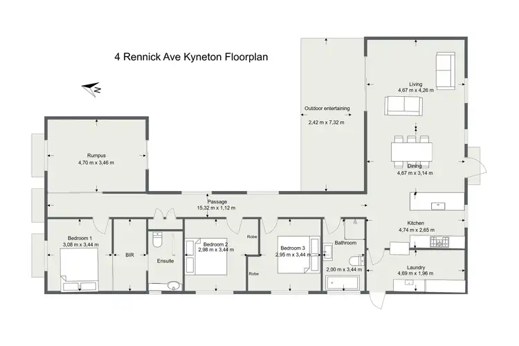 Floorplan of Homely house listing, 4 Rennick Avenue, Kyneton VIC 3444