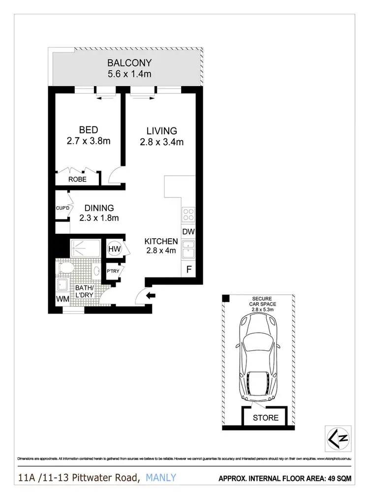 Floorplan of Homely apartment listing, 11A/11-13 Pittwater Road, Manly NSW 2095