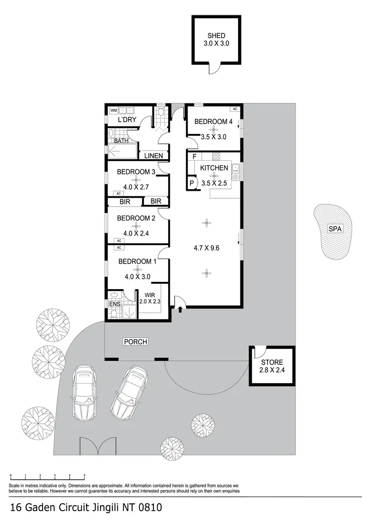 Floorplan of Homely house listing, 16 Gaden Circuit, Jingili NT 810