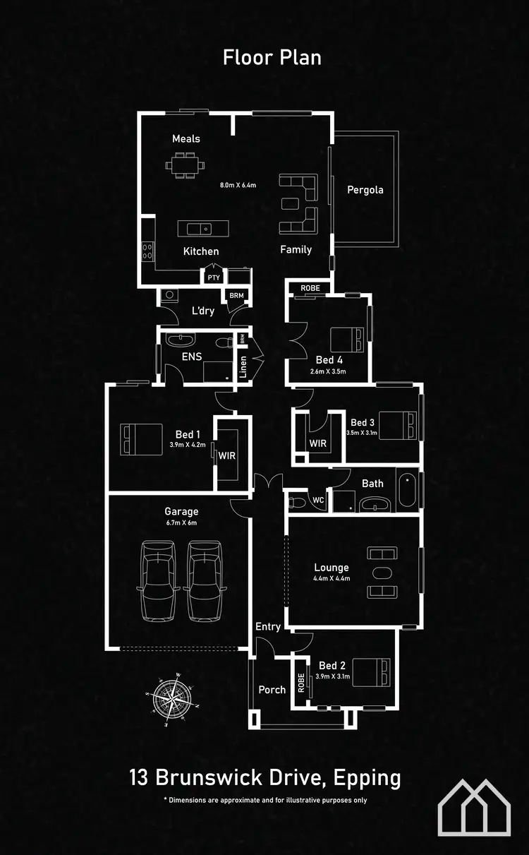 Floorplan of Homely house listing, 13 Brunswick Drive, Epping VIC 3076