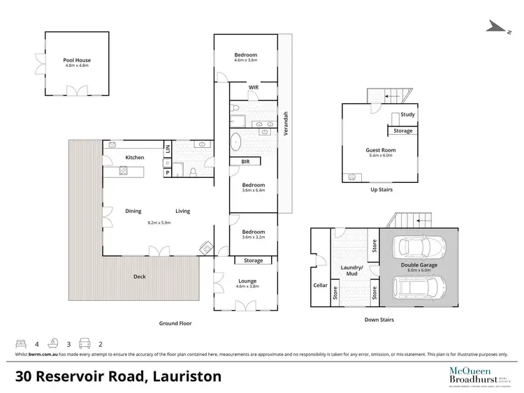 Floorplan of Homely house listing, 30 Reservoir Road, Lauriston VIC 3444