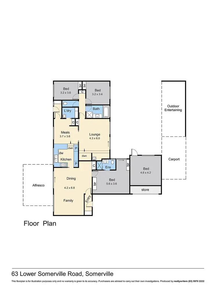 Floorplan of Homely rural property listing, 63 Lower Somerville Road, Somerville VIC 3912