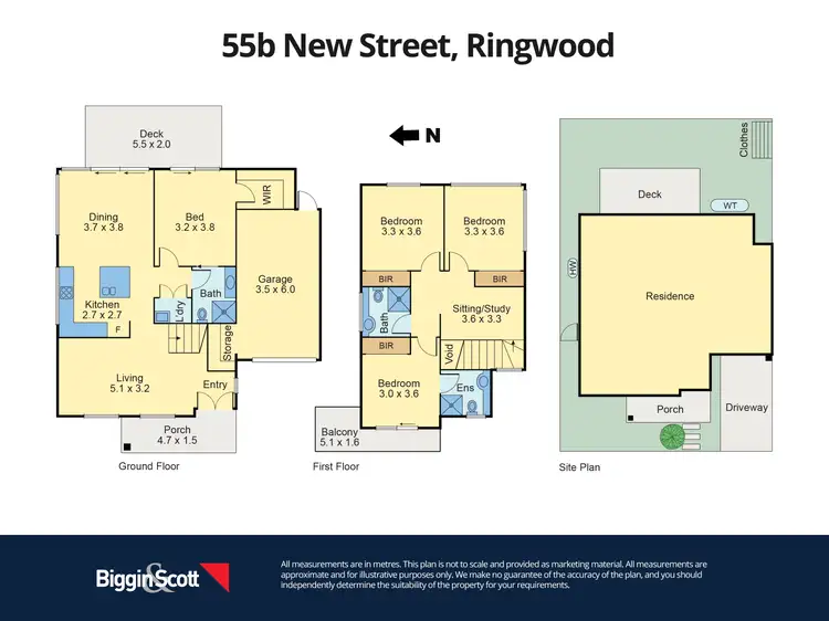 Floorplan of Homely house listing, 55B New Street, Ringwood VIC 3134