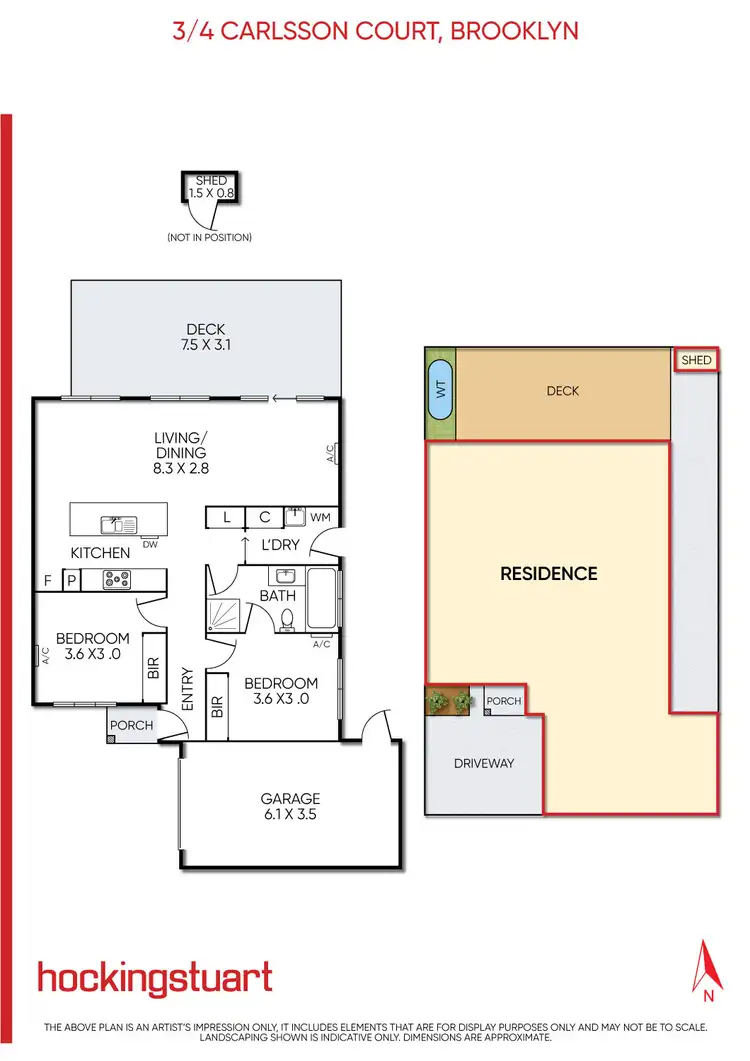 Floorplan of Homely unit listing, 3/4 Carlsson Court, Brooklyn VIC 3012