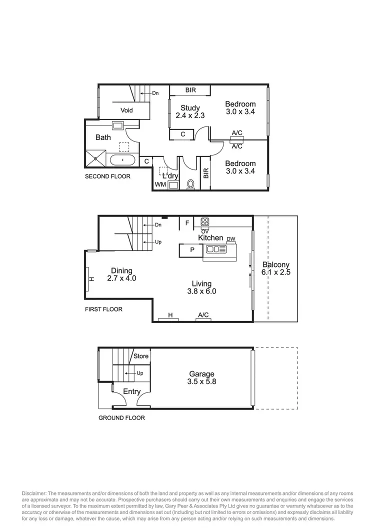 Floorplan of Homely townhouse listing, 5/31-33 Kokaribb Road, Carnegie VIC 3163