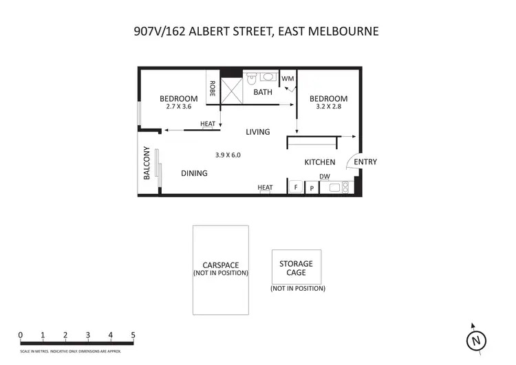 Floorplan of Homely apartment listing, 907V/162 Albert Street, East Melbourne VIC 3002