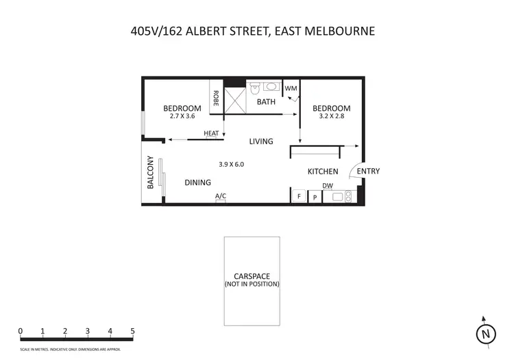 Floorplan of Homely apartment listing, 405V/162 Albert Street, East Melbourne VIC 3002