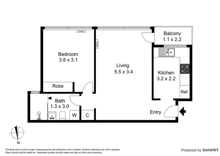 Floorplan of Homely apartment listing, 5/9 The Avenue, Prahran VIC 3181