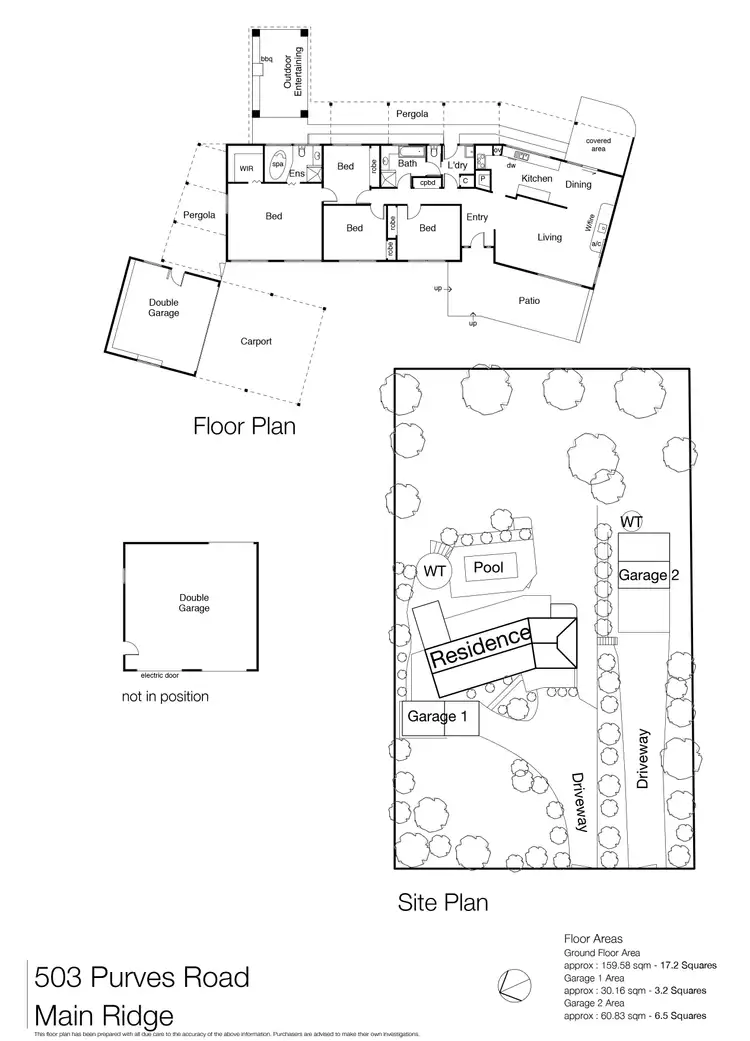 Floorplan of Homely house listing, 503 Purves Road, Main Ridge VIC 3928
