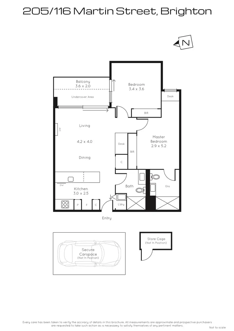 Floorplan of Homely apartment listing, 205/116 Martin Street, Brighton VIC 3186