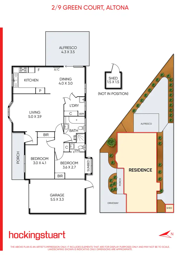 Floorplan of Homely unit listing, 2/9 Green Court, Altona VIC 3018