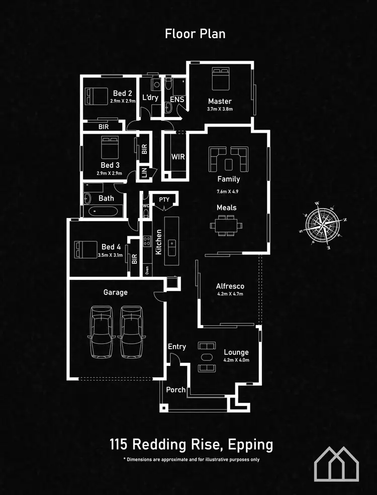 Floorplan of Homely house listing, 115 Redding Rise, Epping VIC 3076