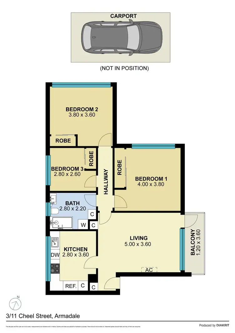 Floorplan of Homely apartment listing, 3/11 Cheel Street, Armadale VIC 3143