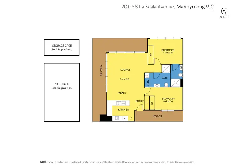 Floorplan of Homely apartment listing, 201/58 La Scala Avenue, Maribyrnong VIC 3032