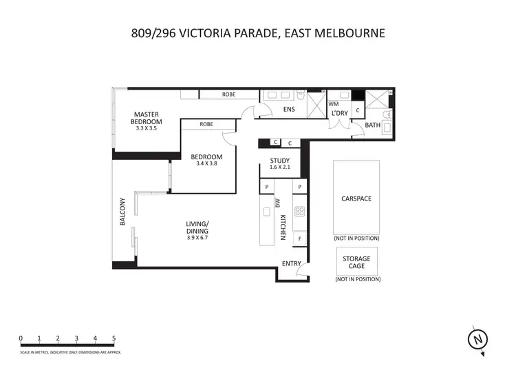 Floorplan of Homely apartment listing, 809/296 Victoria Parade, East Melbourne VIC 3002