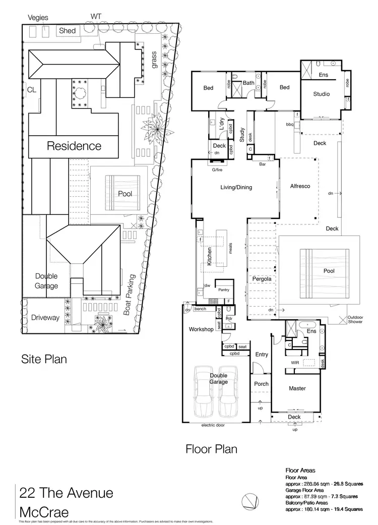 Floorplan of Homely house listing, 22 The Avenue, Mccrae VIC 3938