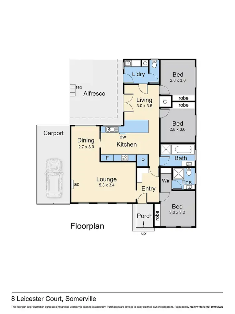 Floorplan of Homely house listing, 8 Leicester Court, Somerville VIC 3912
