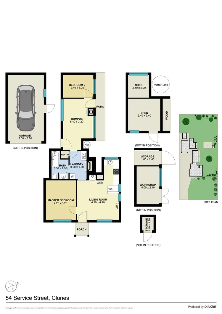 Floorplan of Homely house listing, 54 Service Street, Clunes VIC 3370