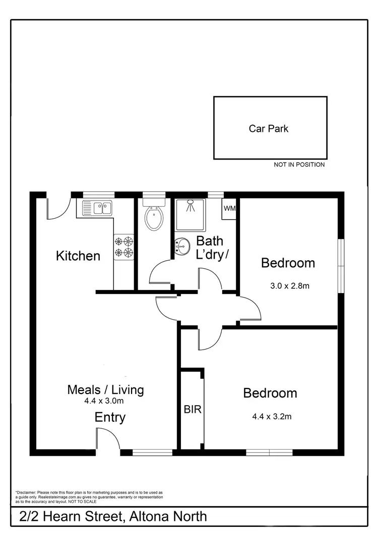 Floorplan of Homely unit listing, 2/2 Hearn Street, Altona North VIC 3025