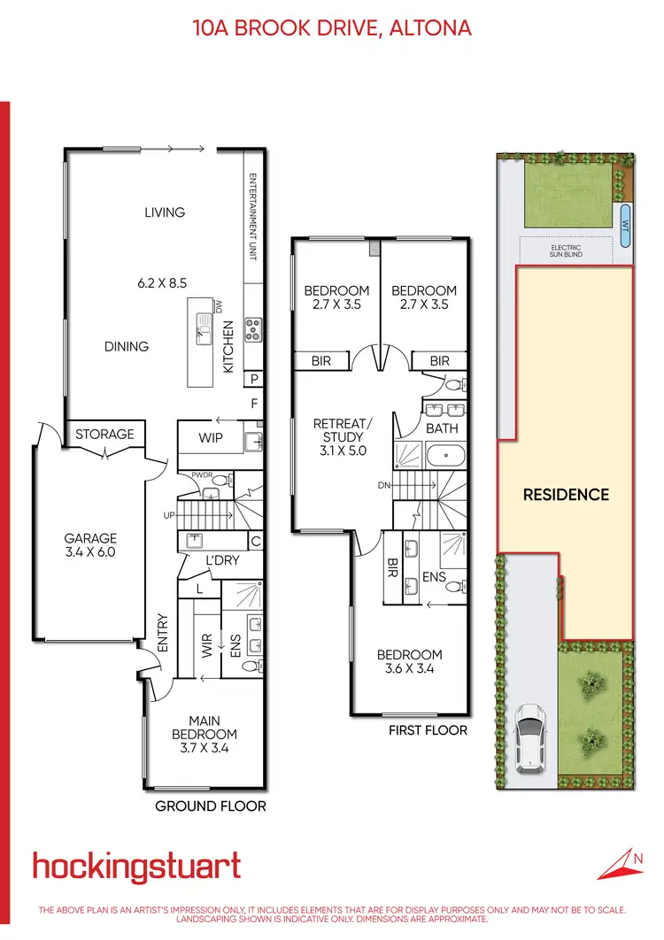 Floorplan of Homely townhouse listing, 10A Brook Drive, Altona VIC 3018