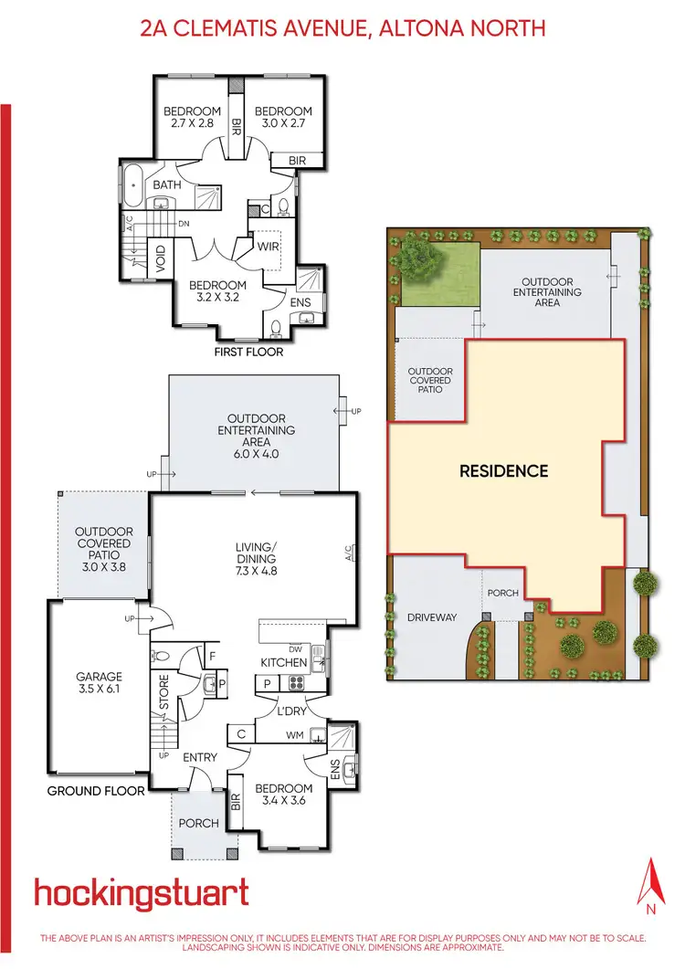 Floorplan of Homely townhouse listing, 2A Clematis Avenue, Altona North VIC 3025