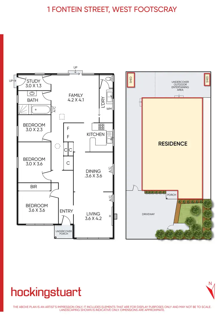 Floorplan of Homely house listing, 1 Fontein Street, West Footscray VIC 3012