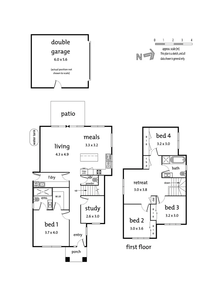 Floorplan of Homely townhouse listing, 1/20 Trawalla Road, Croydon VIC 3136