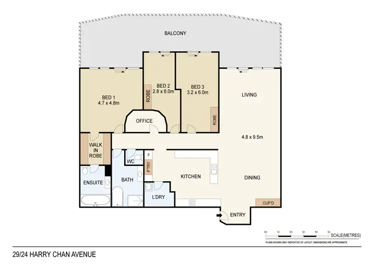 Floorplan of Homely unit listing, 29/24 Harry Chan Avenue, Darwin City NT 800