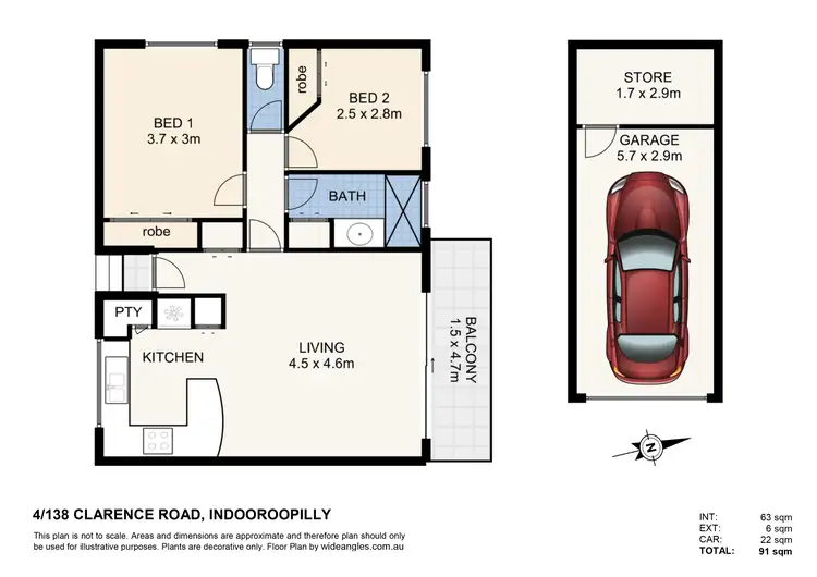 Floorplan of Homely unit listing, 4/138 Clarence Road, Indooroopilly QLD 4068