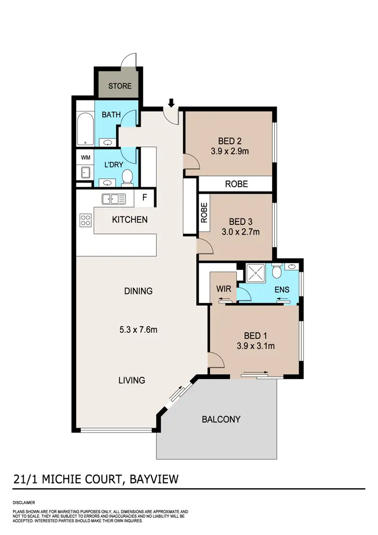 Floorplan of Homely apartment listing, 21/1 Michie Court, Bayview NT 820