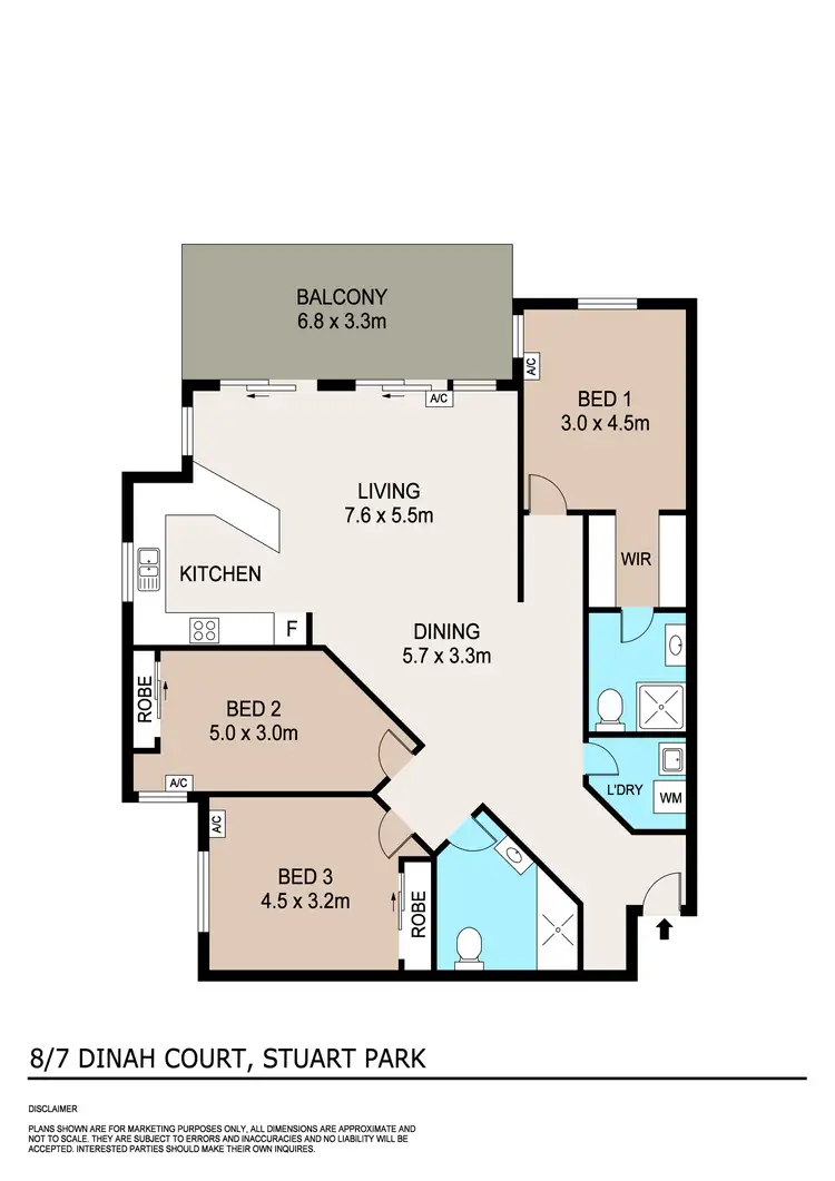 Floorplan of Homely unit listing, 8/7 Dinah Court, Stuart Park NT 820