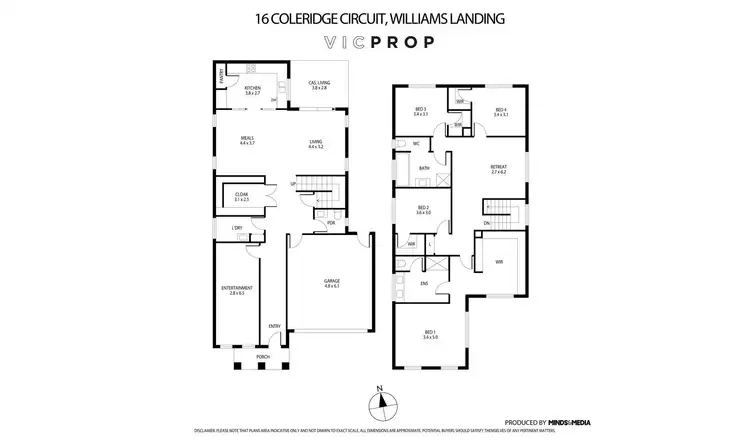 Floorplan of Homely house listing, 16 Coleridge Circuit, Williams Landing VIC 3027