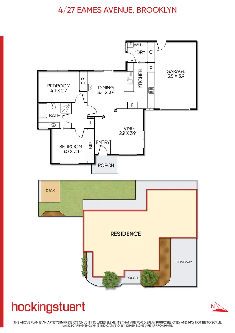 Floorplan of Homely unit listing, 4/27-29 Eames Avenue, Brooklyn VIC 3012